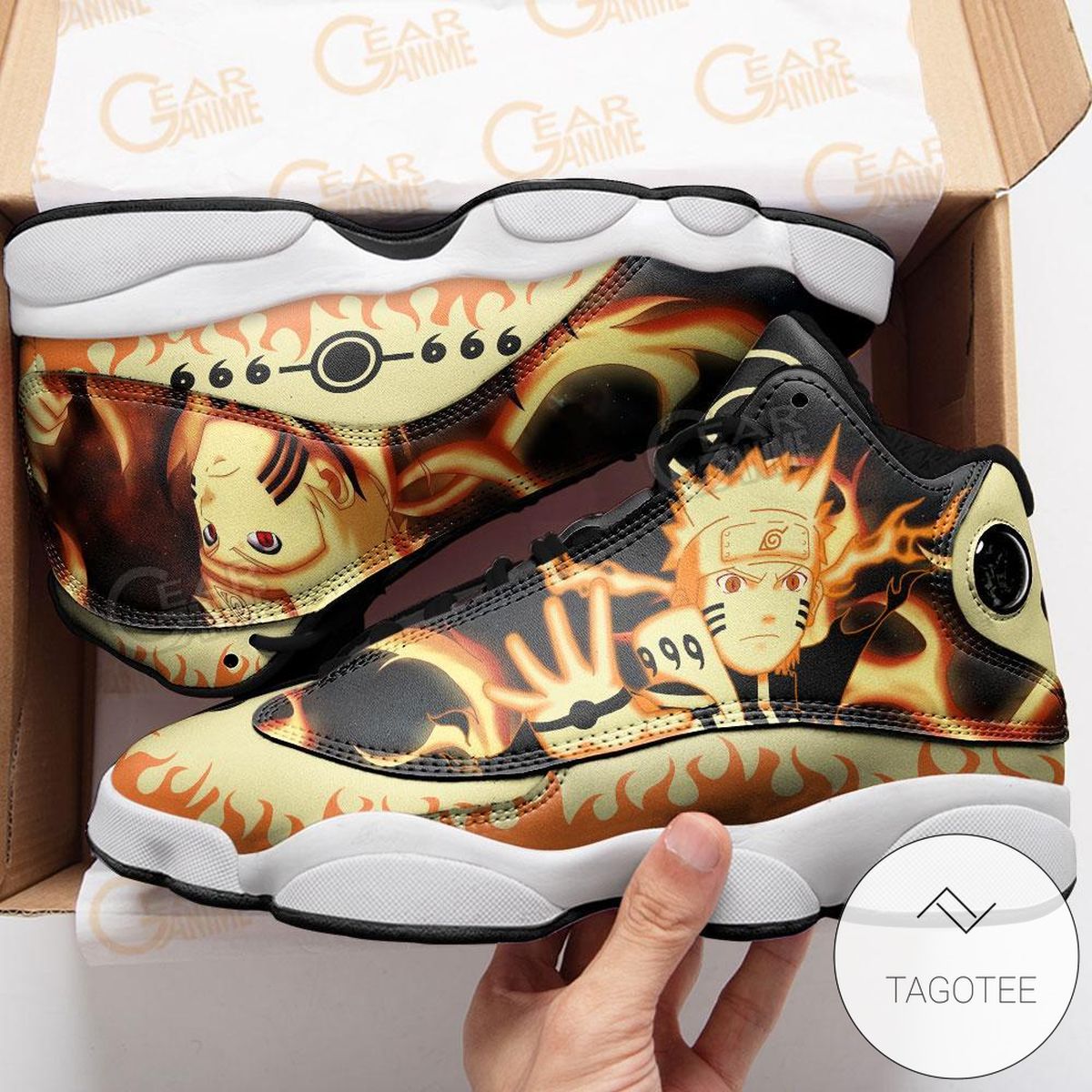 Kurama Mode Sneakers Custom Anime Air Jordan 13 Shoes Kurama Mode Sneakers Custom Anime Air Jordan 13 Shoes