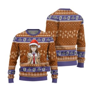 Kurisu Makise Anime Ugly Christmas Sweater Custom Steins Gate Xmas Gift
