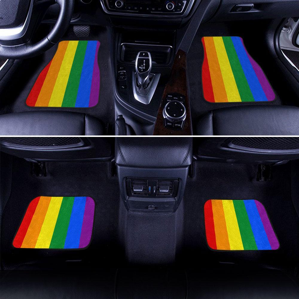 LGBT Car Floor Mats Custom Rainbow Car Accessories LGBT Car Floor Mats Custom Rainbow Car Accessories