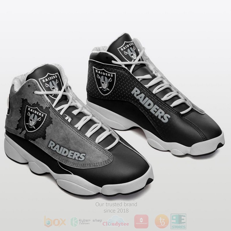 Las Vegas Raiders Football Nfl Black Air Jordan 13 Shoes Las Vegas Raiders Football Nfl Black Air Jordan 13 Shoes