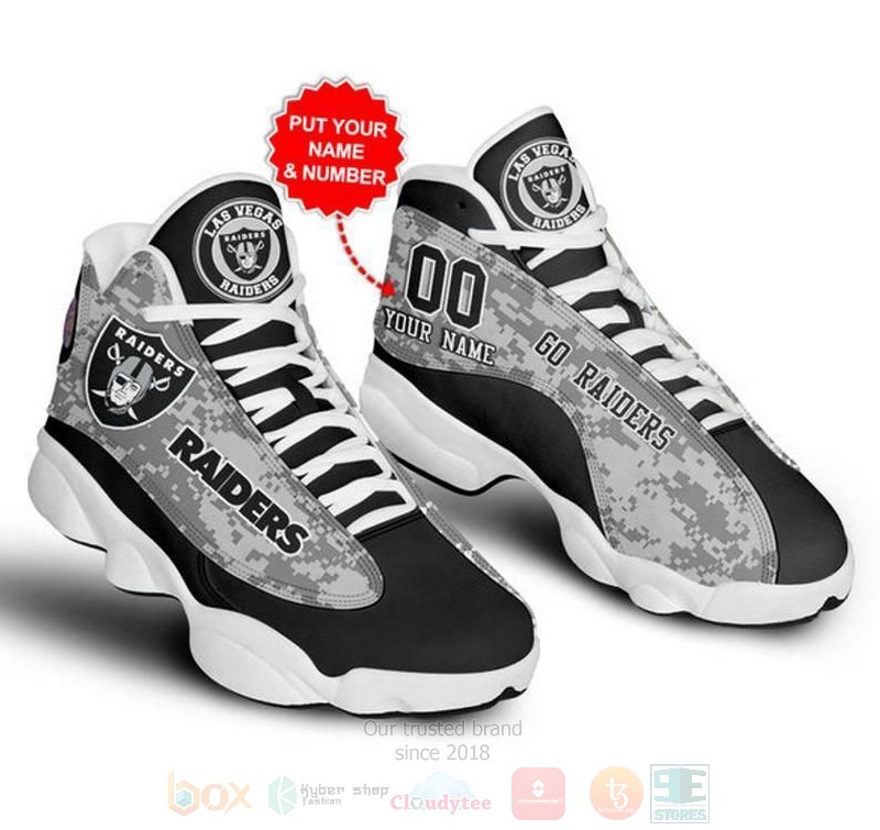 Las Vegas Raiders Football Nfl Custom Name Air Jordan 13 Shoes 2 Las Vegas Raiders Football Nfl Custom Name Air Jordan 13 Shoes 2
