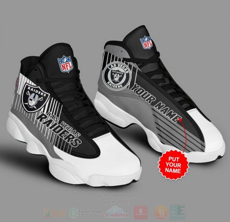 Las Vegas Raiders Football Nfl Custom Name Air Jordan 13 Shoes Las Vegas Raiders Football Nfl Custom Name Air Jordan 13 Shoes