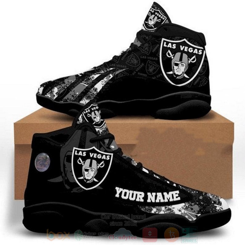 Las Vegas Raiders Nfl Custom Name Air Jordan 13 Shoes Las Vegas Raiders Nfl Custom Name Air Jordan 13 Shoes