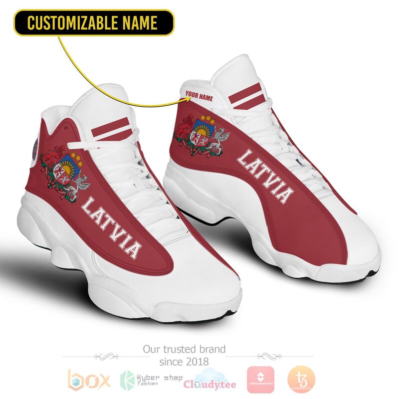 Latvia Personalized Red White Air Jordan 13 Shoes Latvia Personalized Red White Air Jordan 13 Shoes