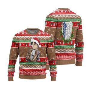 Levi Ackerman Attack on Titan Anime Ugly Christmas Sweater Xmas Gift