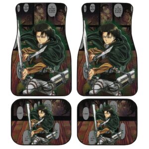 Levi Ackerman Car Floor Mats Custom Anime Attack On Titan Car Accessories