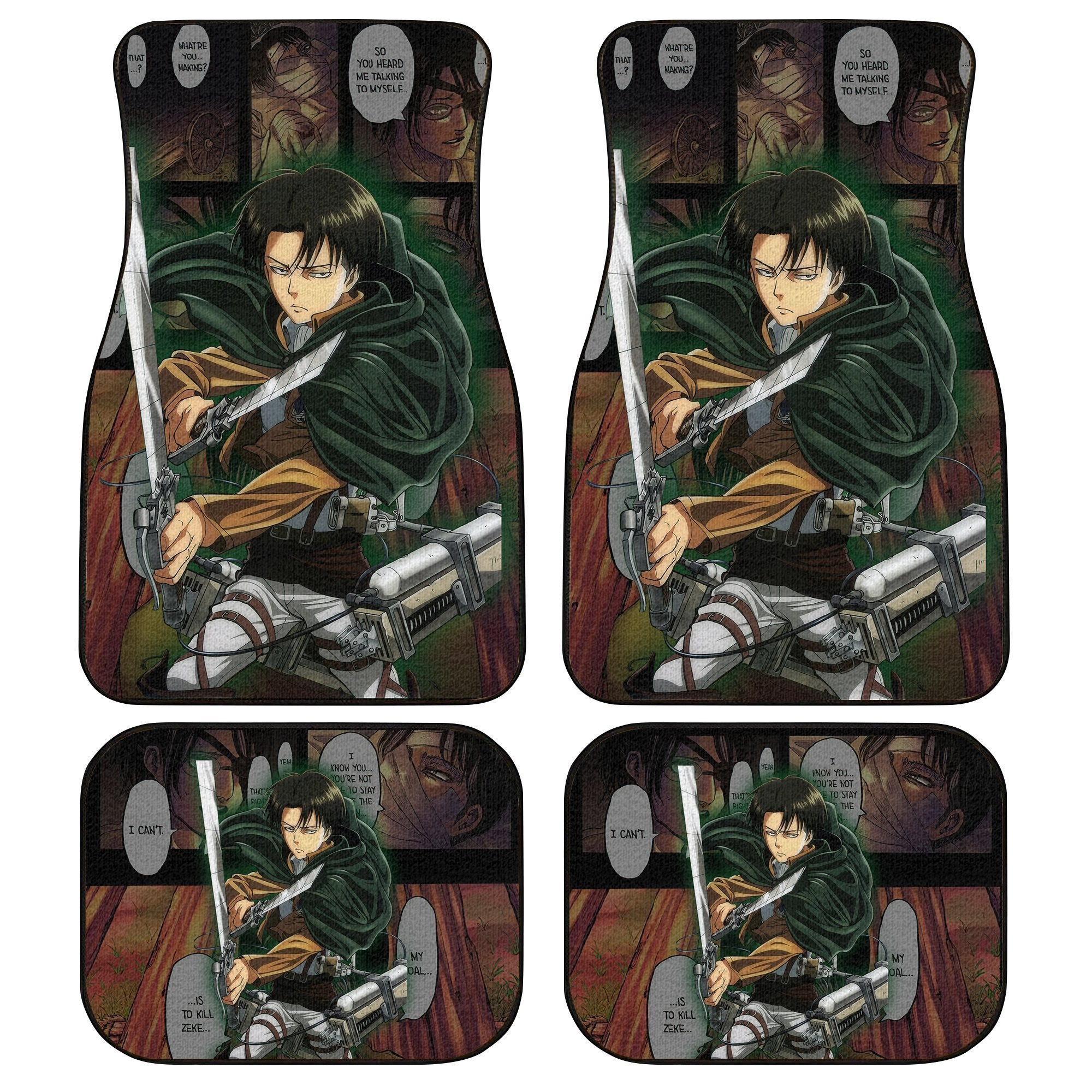 Levi Ackerman Car Floor Mats Custom Anime Attack On Titan Car Accessories Levi Ackerman Car Floor Mats Custom Anime Attack On Titan Car Accessories