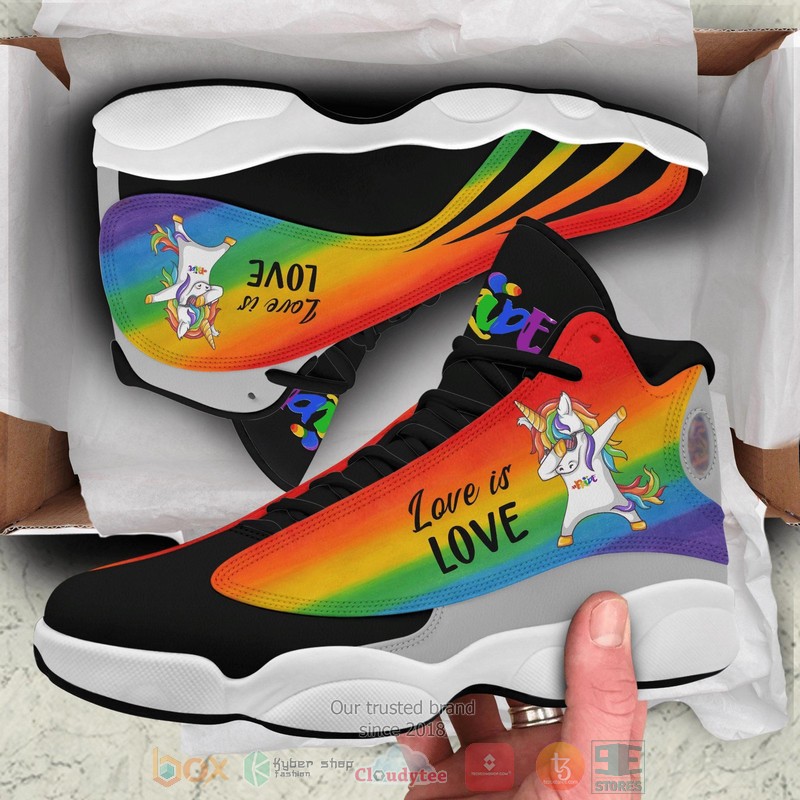Lgbt Dabbing Unicorn Love Is Love Air Jordan 13 Shoes Lgbt Dabbing Unicorn Love Is Love Air Jordan 13 Shoes