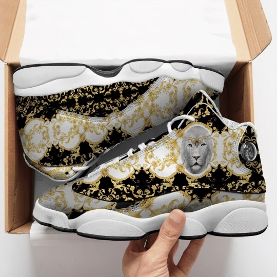 Lion Golden All Over Printed Air Jordan 13 Sneakers Lion Golden All Over Printed Air Jordan 13 Sneakers