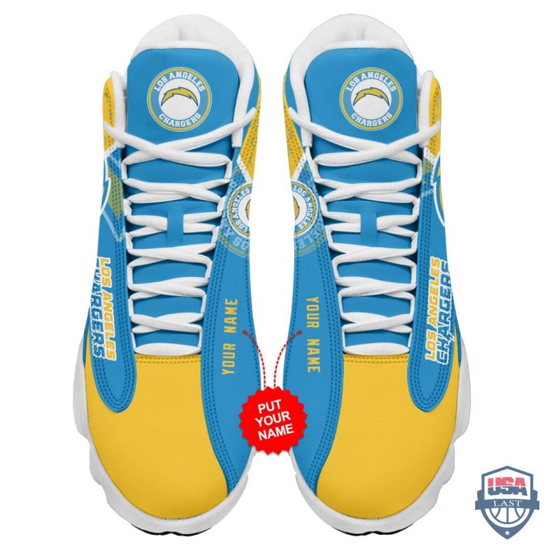 Los-Angeles-Chargers-Air-Jordan-13-Custom-Name-Personalized-Shoes-1