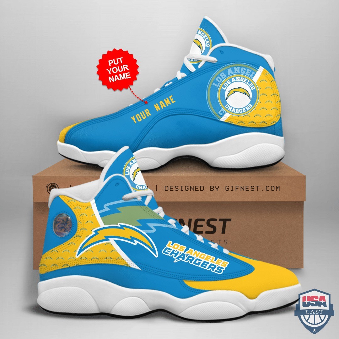 Los Angeles Chargers Air Jordan 13 Custom Name Personalized Shoes Los Angeles Chargers Air Jordan 13 Custom Name Personalized Shoes