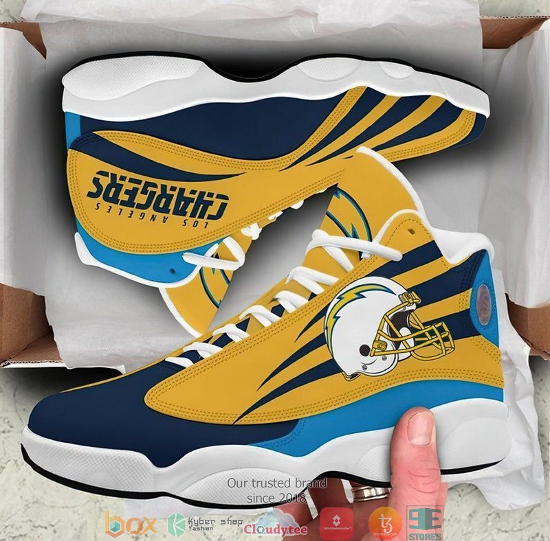 Los Angeles Chargers Football Nfl Air Jordan 13 Sneaker Shoes Los Angeles Chargers Football Nfl Air Jordan 13 Sneaker Shoes