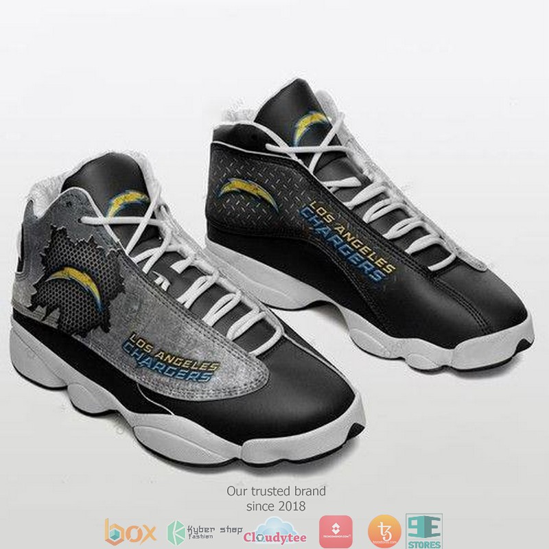 Los Angeles Chargers Nfl Football Teams Big Logo Air Jordan 13 Sneaker Shoes Los Angeles Chargers Nfl Football Teams Big Logo Air Jordan 13 Sneaker Shoes