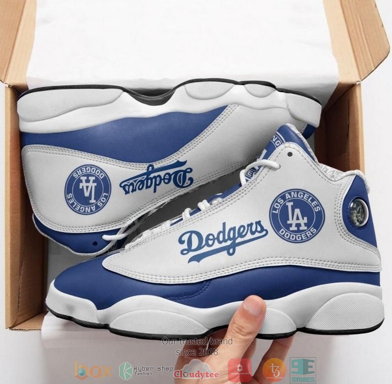 Los Angeles Dodgers Mlb Big Logo Football Team Air Jordan 13 Sneaker Shoes Los Angeles Dodgers Mlb Big Logo Football Team Air Jordan 13 Sneaker Shoes