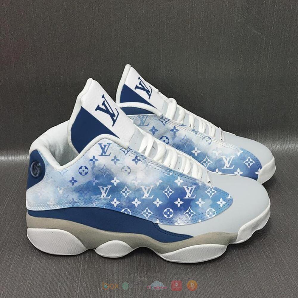 Louis Vuitton Blue White Air Jordan 13 Shoes Louis Vuitton Blue White Air Jordan 13 Shoes
