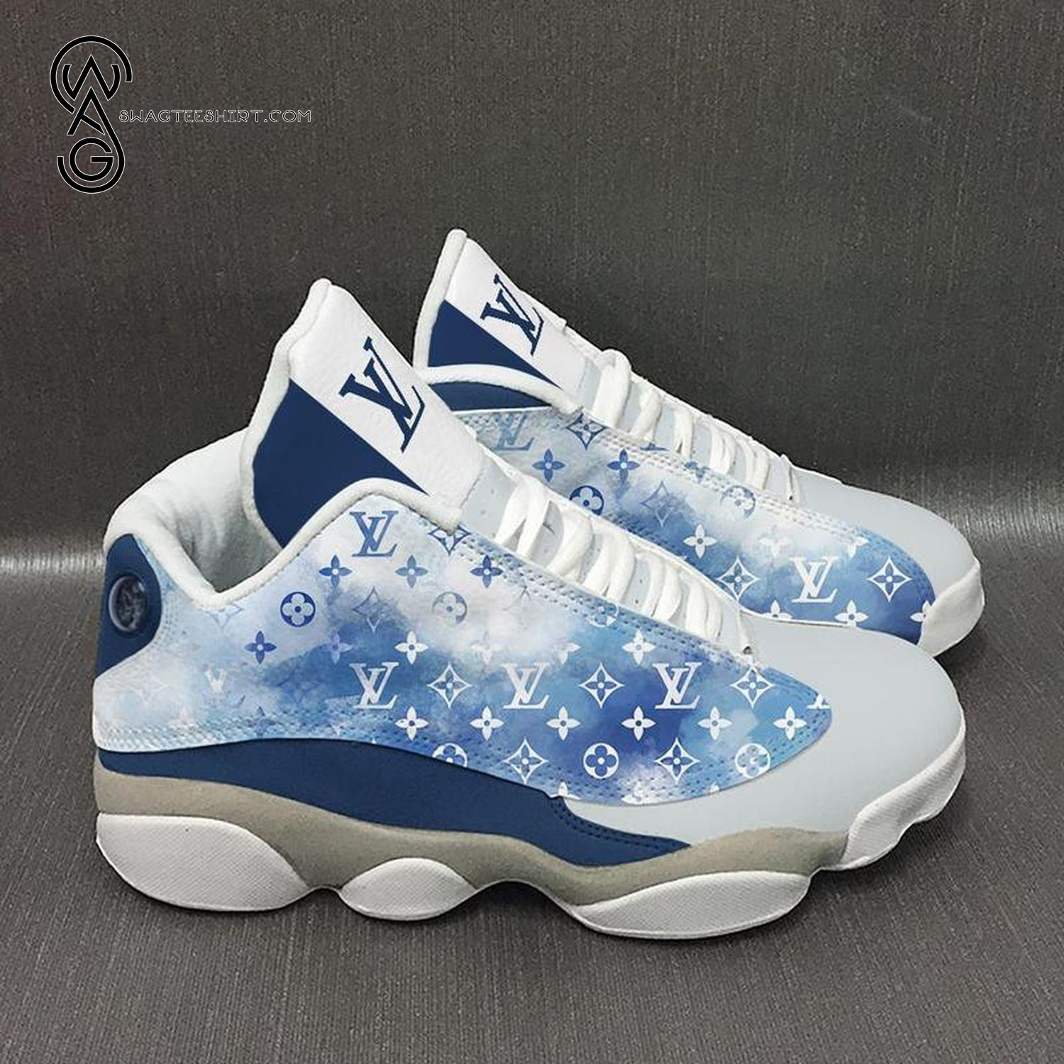 Louis Vuitton Classic Symbol Blue Sky Air Jordan 13 Sneakers Louis Vuitton Classic Symbol Blue Sky Air Jordan 13 Sneakers