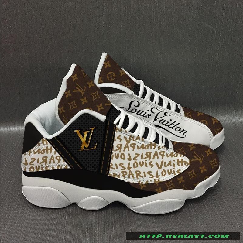 Louis Vuitton Golden Logo Air Jordan 13 Shoes Sneaker Louis Vuitton Golden Logo Air Jordan 13 Shoes Sneaker