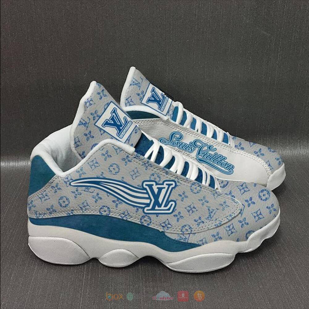Louis Vuitton Grey Blue Air Jordan 13 Shoes Louis Vuitton Grey Blue Air Jordan 13 Shoes