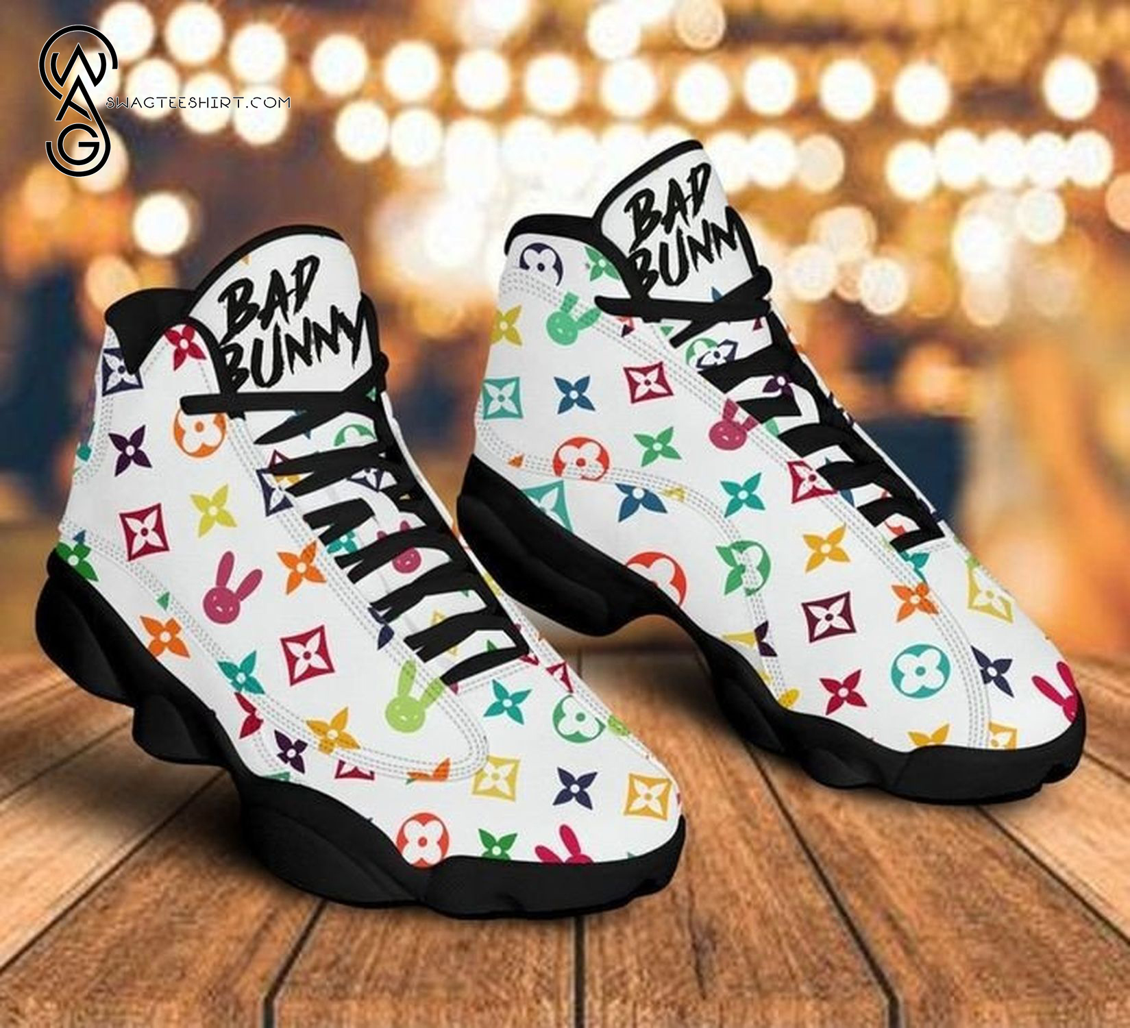 Louis Vuitton Multicolor Symbol White Version Air Jordan 13 Sneakers Louis Vuitton Multicolor Symbol White Version Air Jordan 13 Sneakers
