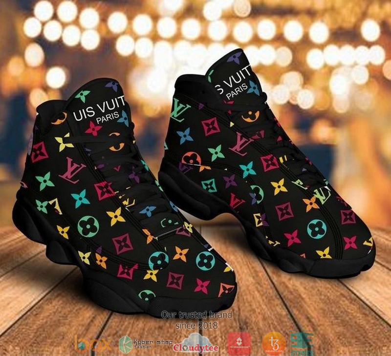 Louis Vuitton Paris Multicolor Pattern Air Jordan 13 Sneaker Shoes Louis Vuitton Paris Multicolor Pattern Air Jordan 13 Sneaker Shoes