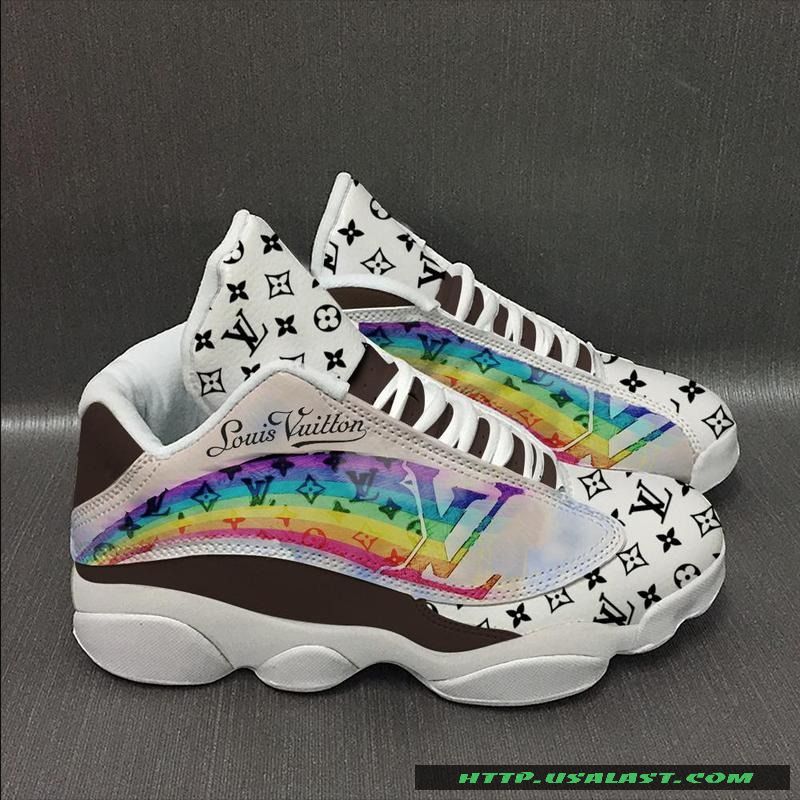 Louis Vuitton Rainbow Air Jordan 13 Shoes Sneaker Louis Vuitton Rainbow Air Jordan 13 Shoes Sneaker