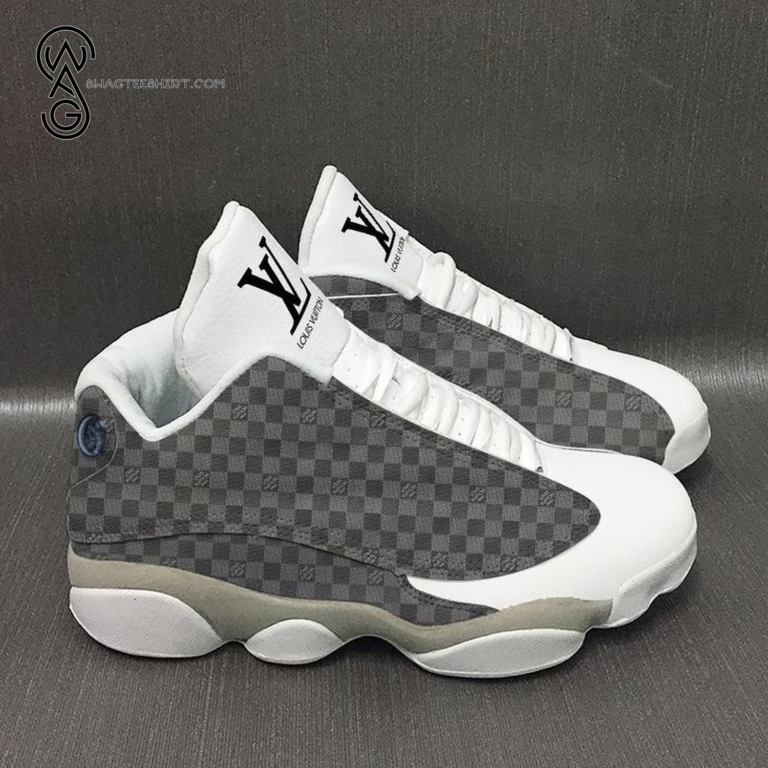 Louis Vuitton Sport Gray Symbol Air Jordan 13 Sneakers Louis Vuitton Sport Gray Symbol Air Jordan 13 Sneakers