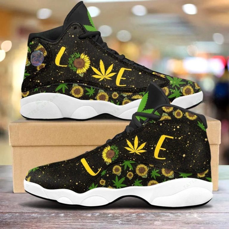 Love-Weed-Sunflower-Air-Jordan-13-Shoes-1