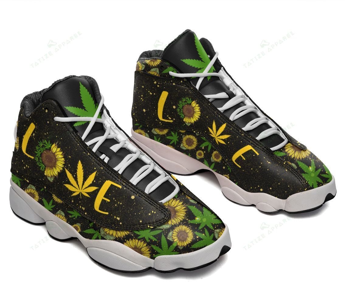 Love Weed Sunflower Air Jordan 13 Shoes Love Weed Sunflower Air Jordan 13 Shoes