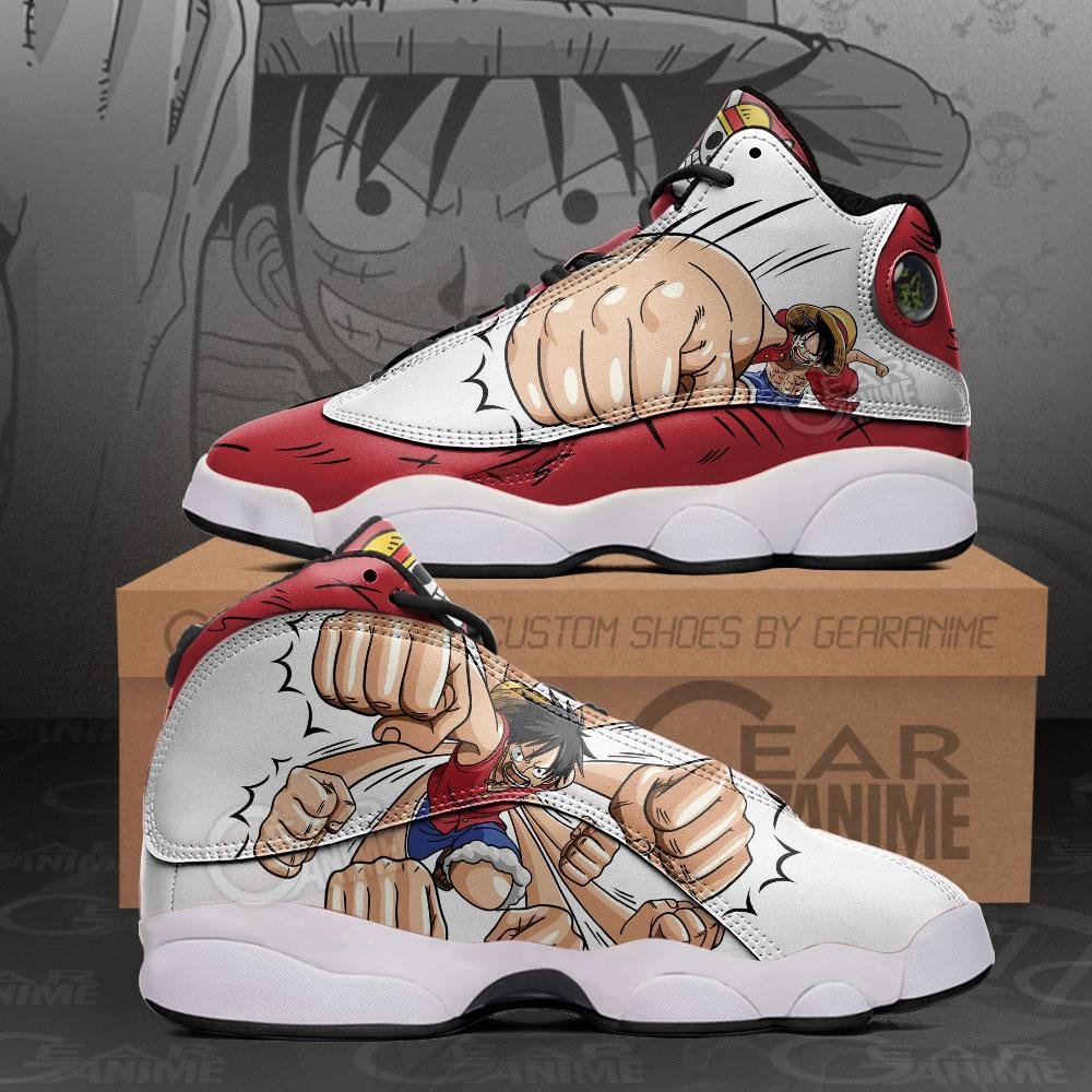 Luffy Gomu Gomu Anime One Piece Air Jordan 13 Shoes Luffy Gomu Gomu Anime One Piece Air Jordan 13 Shoes