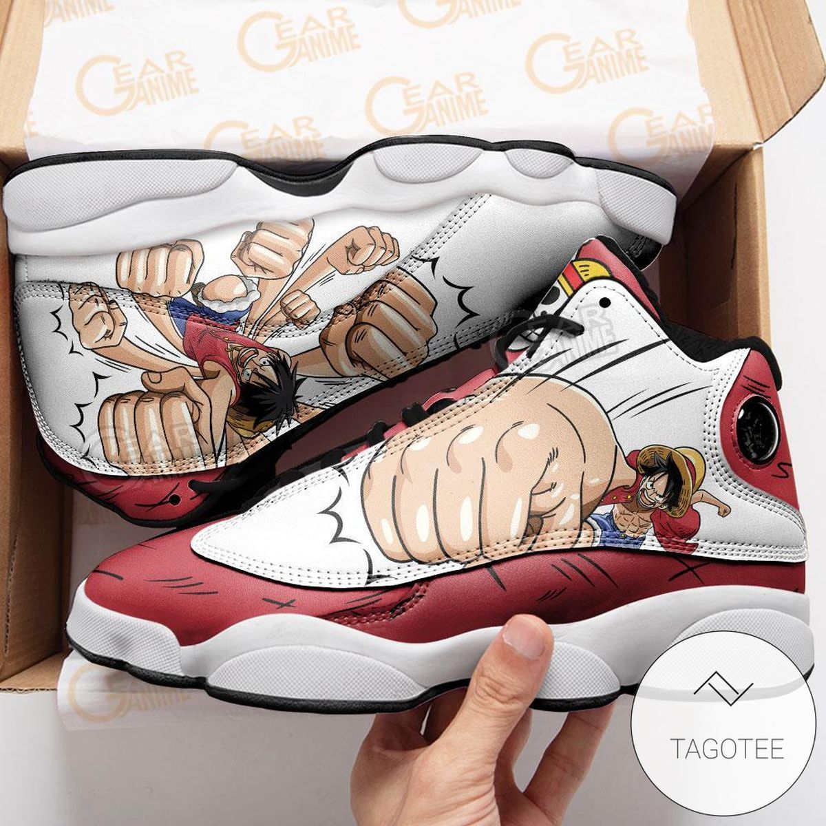 Luffy Sneakers Gomu Gomu Custom Anime One Piece Air Jordan 13 Shoes Luffy Sneakers Gomu Gomu Custom Anime One Piece Air Jordan 13 Shoes