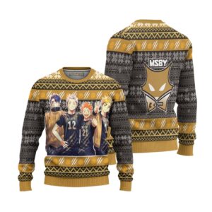 MSBY Black Jackal Ugly Christmas Sweater Haikyuu Anime Xmas Gift