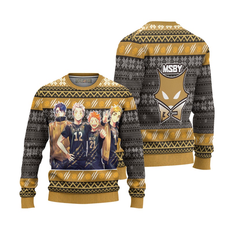 MSBY Black Jackal Ugly Christmas Sweater Haikyuu Anime Xmas Gift MSBY Black Jackal Ugly Christmas Sweater Haikyuu Anime Xmas Gift
