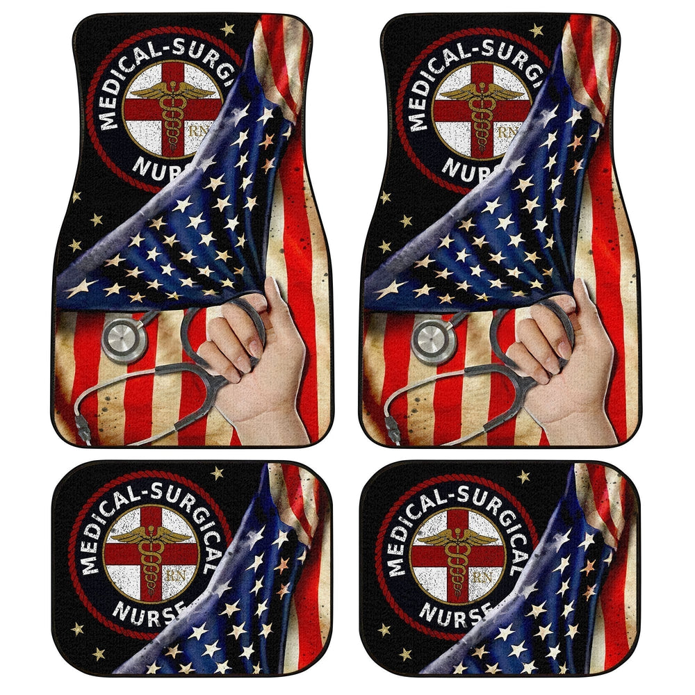 MSN Nursing Car Floor Mats Custom American Flag Car Accessories MSN Nursing Car Floor Mats Custom American Flag Car Accessories