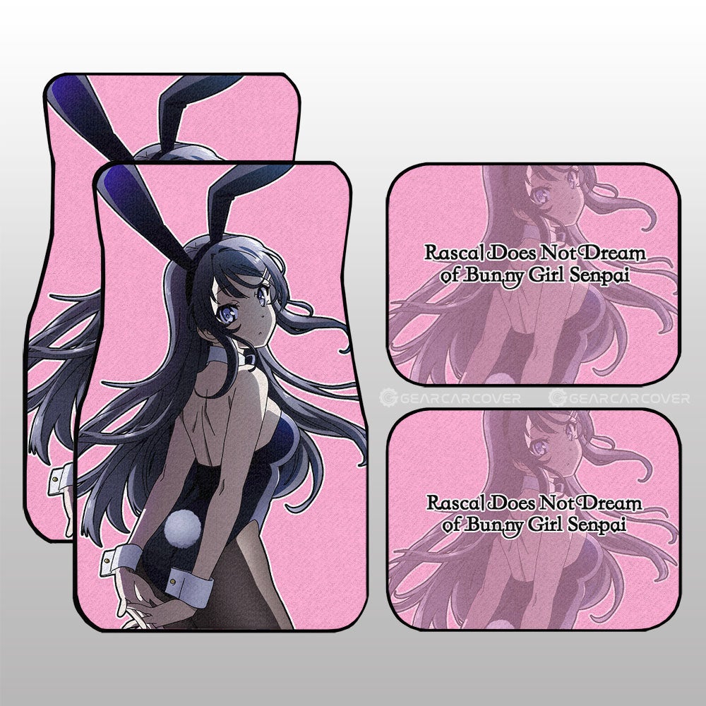 Mai Sakurajima Car Floor Mats Custom Bunny Girl Senpai Anime Gifts For Fans Mai Sakurajima Car Floor Mats Custom Bunny Girl Senpai Anime Gifts For Fans