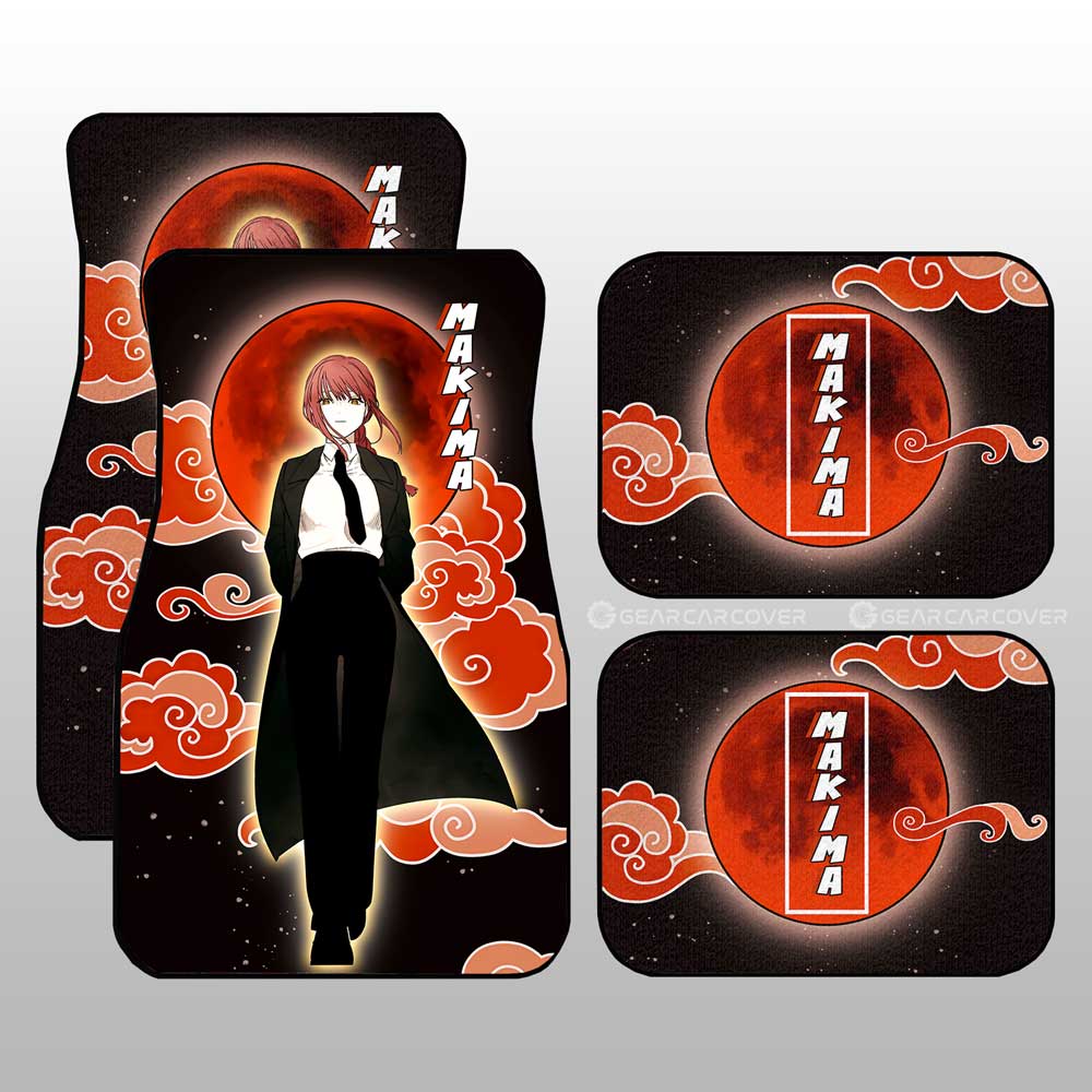 Makima Car Floor Mats Custom Chainsaw Man Anime Gifts Idea For Fans Makima Car Floor Mats Custom Chainsaw Man Anime Gifts Idea For Fans