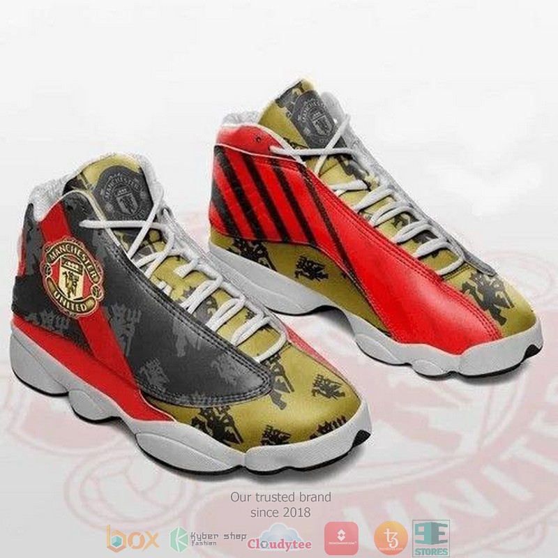 Manchester United Team Football Big Logo Air Jordan 13 Sneaker Shoes Manchester United Team Football Big Logo Air Jordan 13 Sneaker Shoes