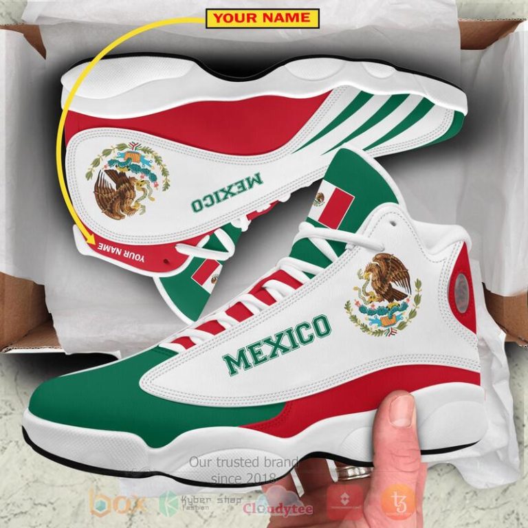 Mexico-Personalized-Green-Air-Jordan-13-Shoes-2