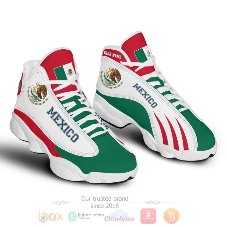 Mexico-Personalized-Red-Green-Air-Jordan-13-Shoes-1