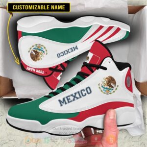 Mexico Personalized Red Green Air Jordan 13 Shoes