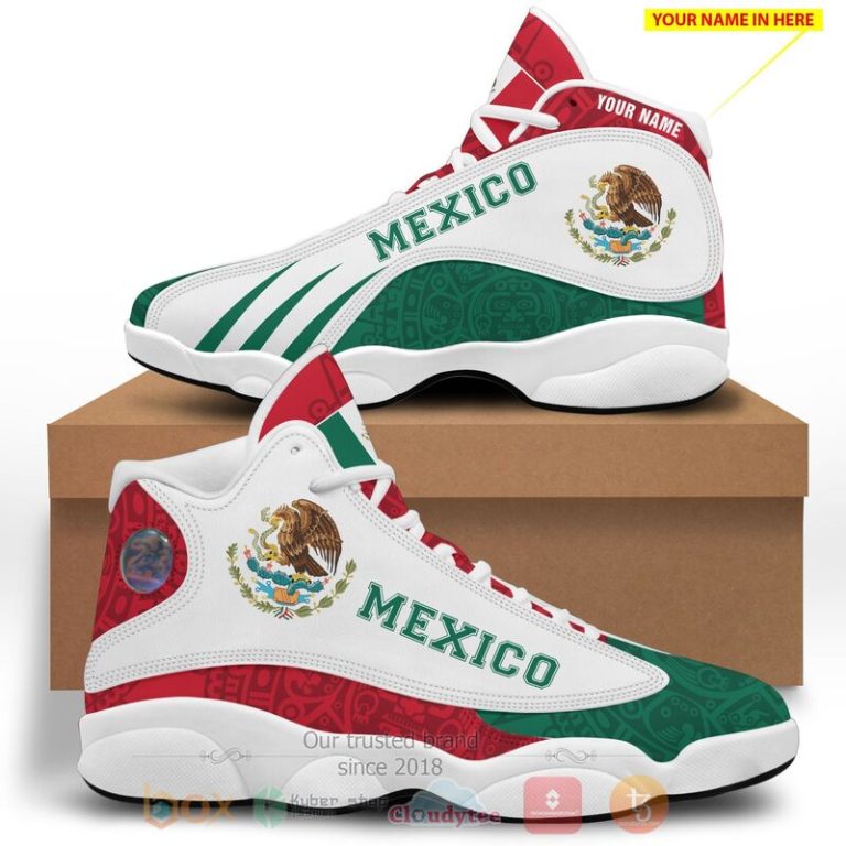 Mexico-Personalized-White-Air-Jordan-13-Shoes-1