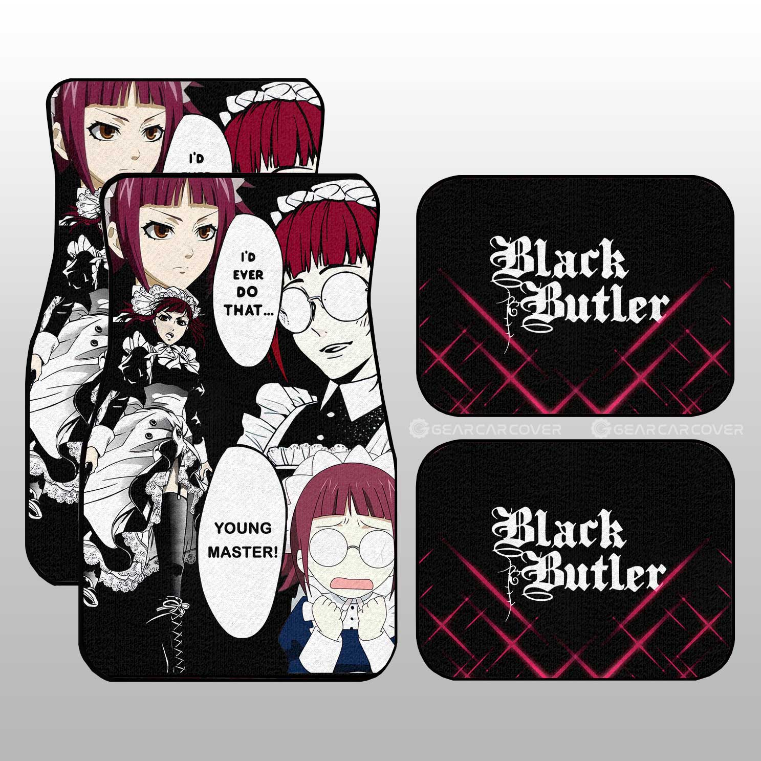 Mey-Rin Car Floor Mats Custom Black Butler Anime Car Accessories Mey-Rin Car Floor Mats Custom Black Butler Anime Car Accessories
