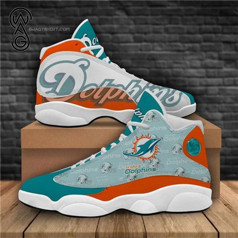 Miami-Dolphins-Football-Team-Air-Jordan-13-Shoes-1