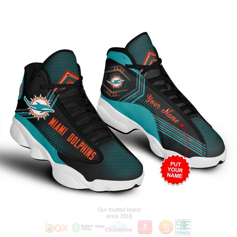 Miami Dolphins Nfl Custom Name Air Jordan 13 Shoes Miami Dolphins Nfl Custom Name Air Jordan 13 Shoes