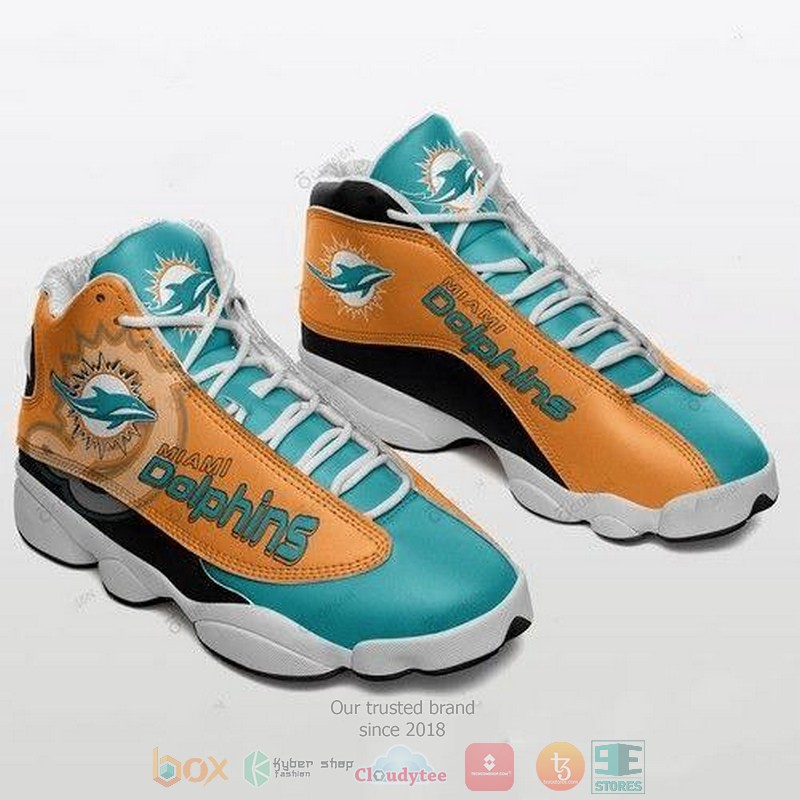 Miami Dolphins Nfl Football Team Logo Air Jordan 13 Shoes Miami Dolphins Nfl Football Team Logo Air Jordan 13 Shoes