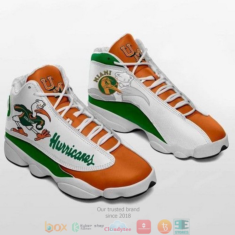 Miami Hurricanes Football Ncaaf Teams Big Logo 35 Gift Air Jordan 13 Sneaker Shoes Miami Hurricanes Football Ncaaf Teams Big Logo 35 Gift Air Jordan 13 Sneaker Shoes