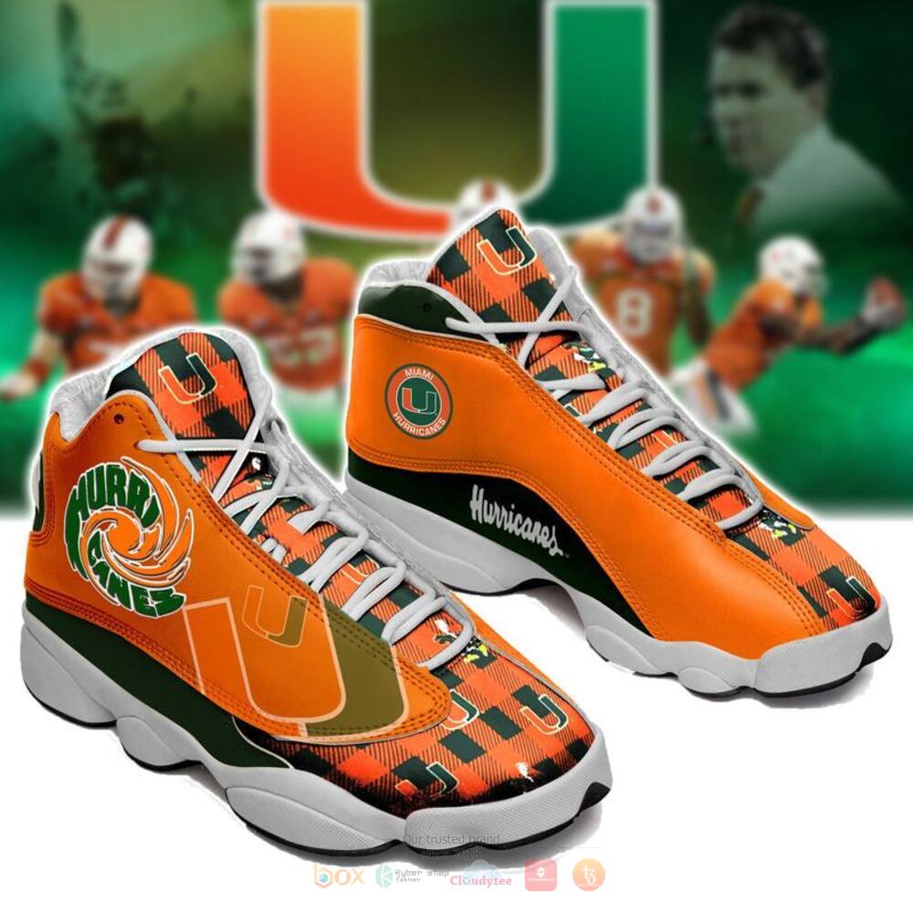 Miami Hurricanes Ncaa Orange Air Jordan 13 Shoes Miami Hurricanes Ncaa Orange Air Jordan 13 Shoes