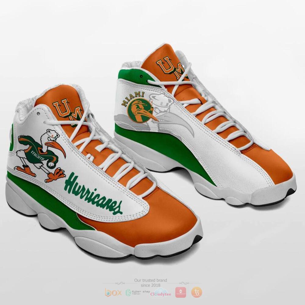 Miami Hurricanes Ncaa Orange White Air Jordan 13 Shoes Miami Hurricanes Ncaa Orange White Air Jordan 13 Shoes