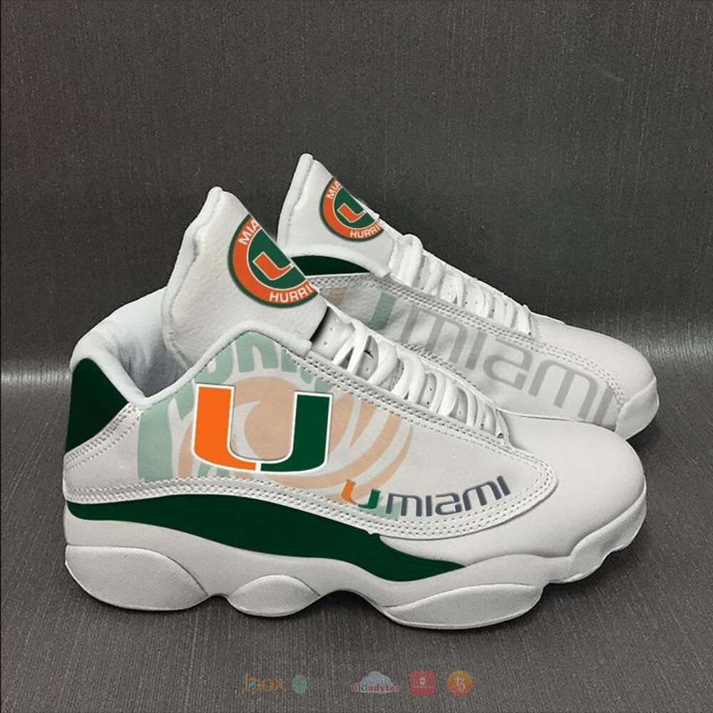 Miami Hurricanes Ncaa White Air Jordan 13 Shoes Miami Hurricanes Ncaa White Air Jordan 13 Shoes