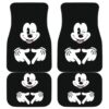 Mice Love Hand Sign Black & White Mickey Mouse Car Floor Mats 191026