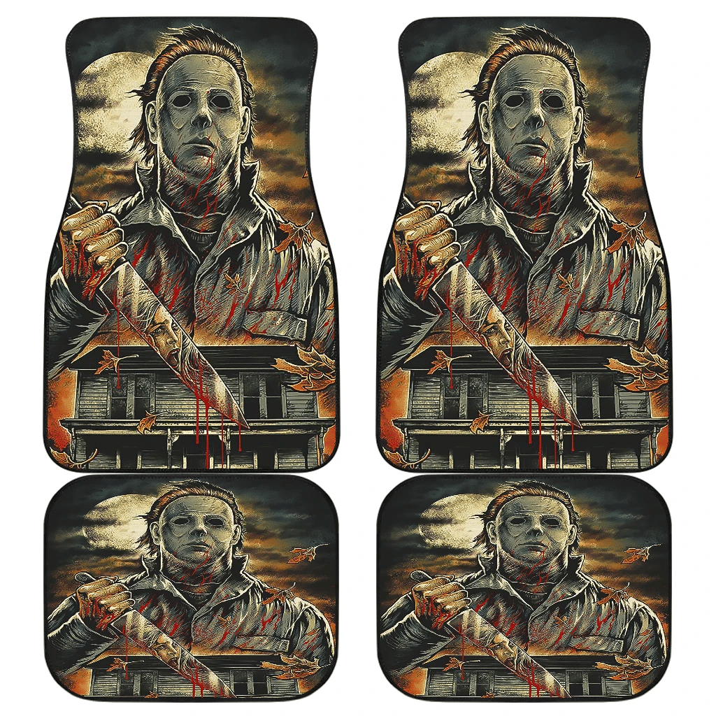 Michael Myers Halloween Car Floor Mats Movie Fan Gift H063020 Michael Myers Halloween Car Floor Mats Movie Fan Gift H063020